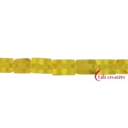 Strang Zylinder Bernstein (gelb transparent) 8 x 5 mm