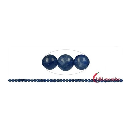 Strang Kugel Disthen (blau) stabilisiert AA 4 mm
