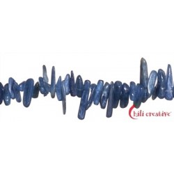 Strang Nuggets Zahn Disthen (blau) stabilisiert 3-5 x 12-25 mm