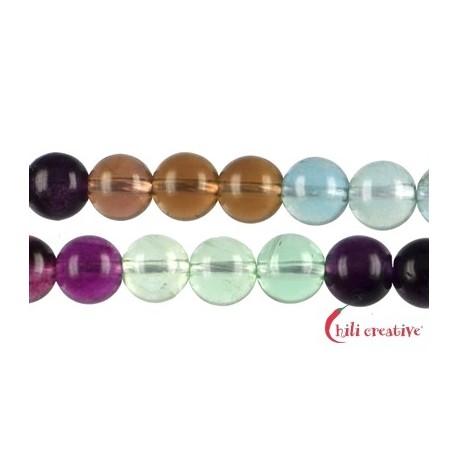 Strang Kugel Fluorit (multicolour) 8 mm