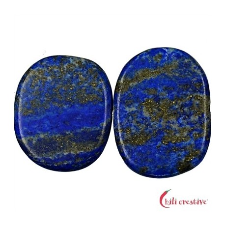 Strang Platten Freeform Lapis Lazuli AA matt 25-28 x 34-40 x 6 mm