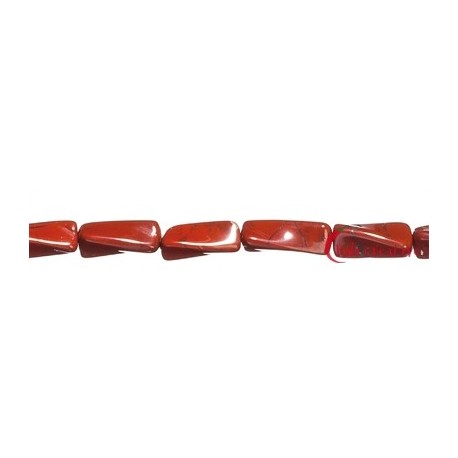 Strang Zylinder (gedreht) Jaspis rot 20 x 10 mm