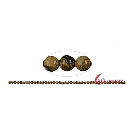 Strang Kugel Rhyolith Leoparden 3 mm