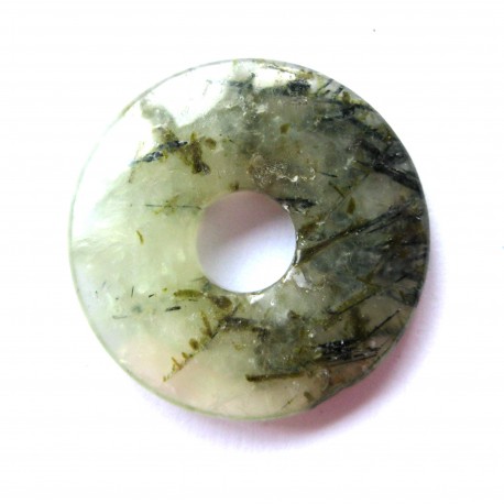 Donut Prehnit mit Hornblende (stabilisiert) 30 mm