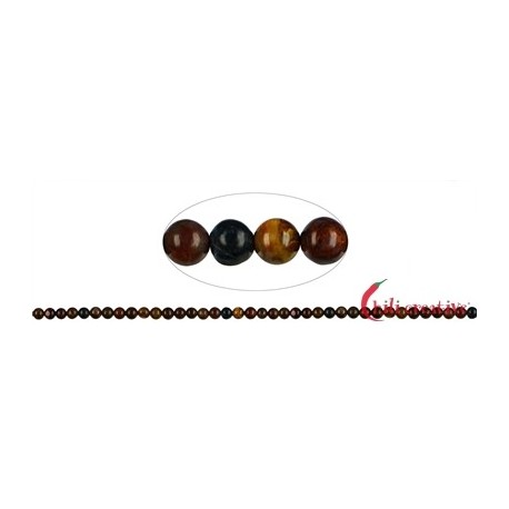 Strang Kugel Pietersit-Quarz 4 mm