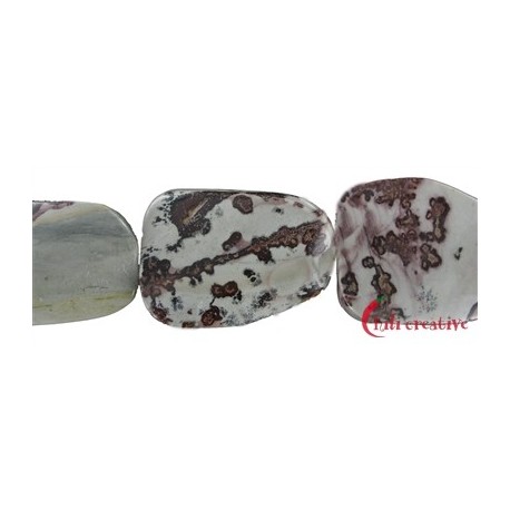 Strang Trapez (gedreht) Porzellanit-Kalk 40 x 30mm