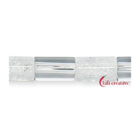 Strang Prisma Bergkristall / Crashed Crystal (behandelt) 16x10 mm