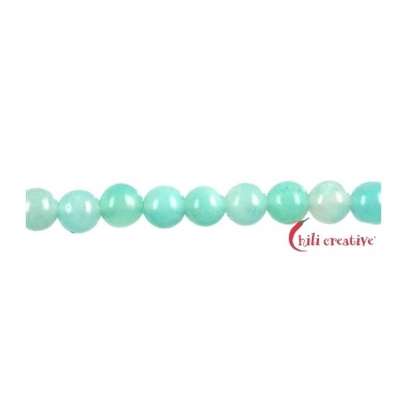 Strang Kugel Amazonit hell 2 mm