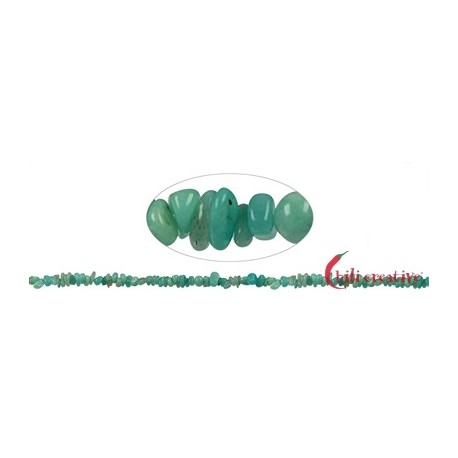 Strang Splitter Amazonit hell 1- 3 x 3-8 mm 88 cm