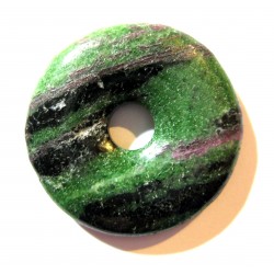 Donut Zoisit (Anyolith) mit Rubin 30 mm