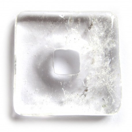 Donut Quadrat Bergkristall 30 mm