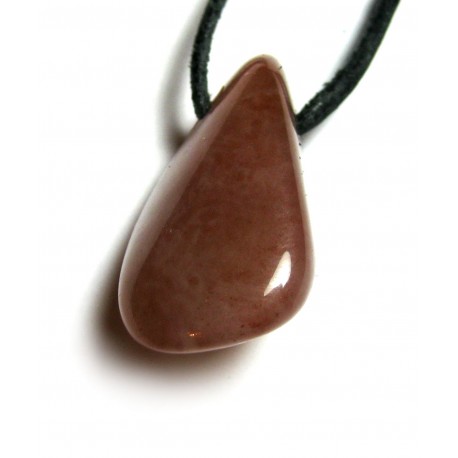 Trommelstein gebohrt Chalcedon rot