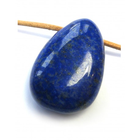 Trommelstein gebohrt Lapislazuli A