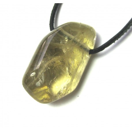 Trommelstein gebohrt Citrin Rauchcitrin