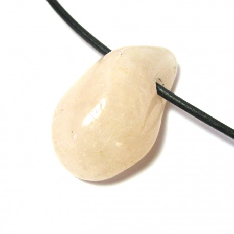 Trommelstein gebohrt Morganit B