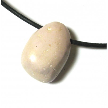 Trommelstein gebohrt Phosphosiderit