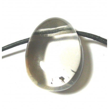 Trommelstein gebohrt Rauchquarz A