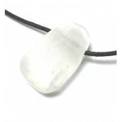 Trommelstein gebohrt Selenit